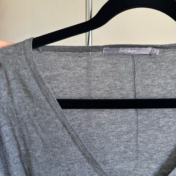 Deep V-Neck Cotton Sweater/Shirt - Picture 2 of 5